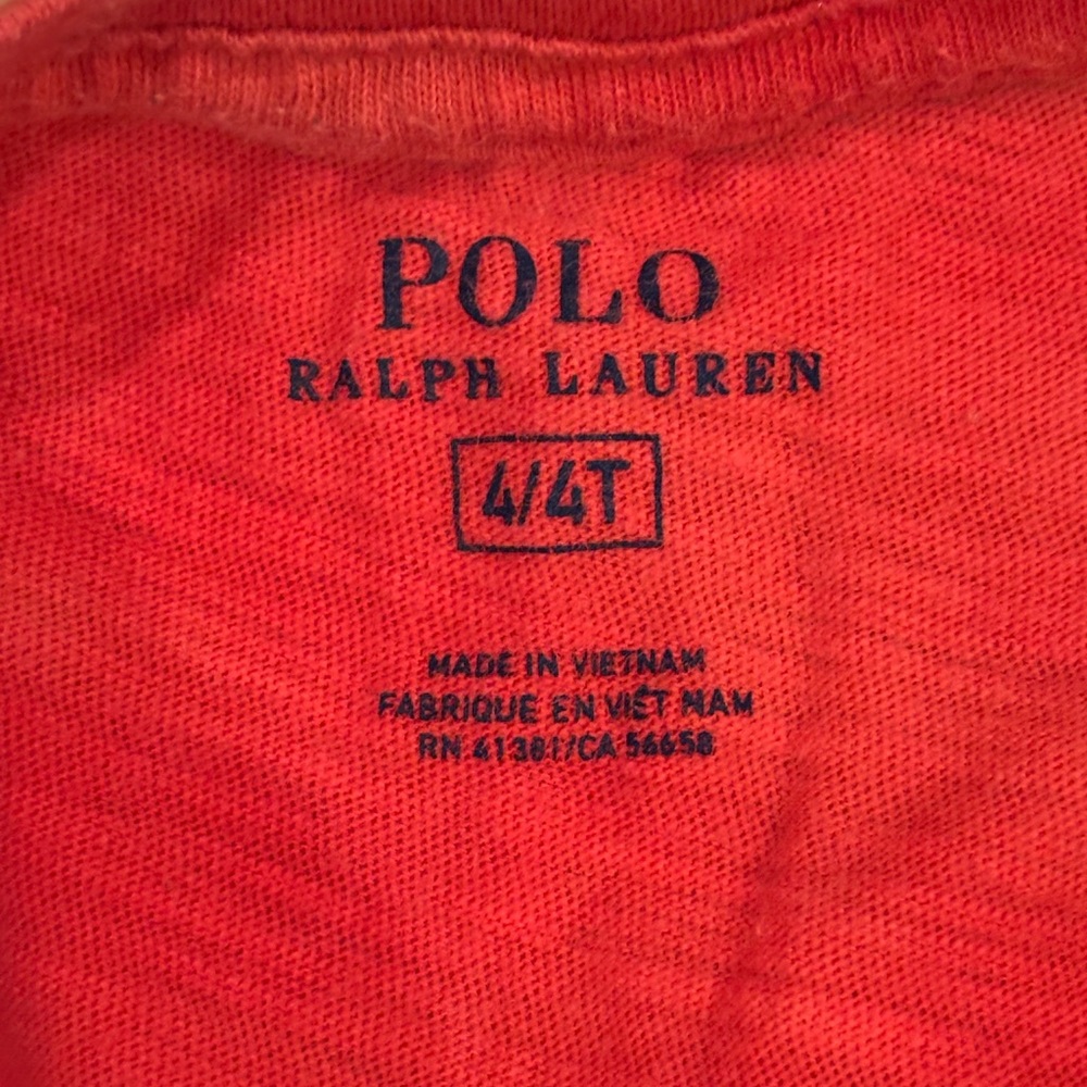 5/$25 Polo by Ralph Lauren Kids Red Graphic T-Shirt - Picture 3 of 3